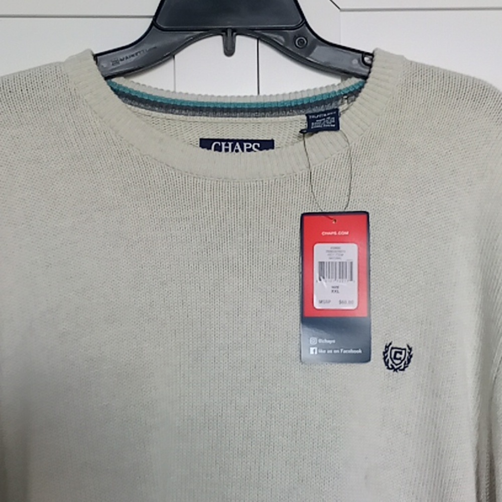 NEW with Tags Chaps Cream Color Sweater XXL - Picture 1 of 4